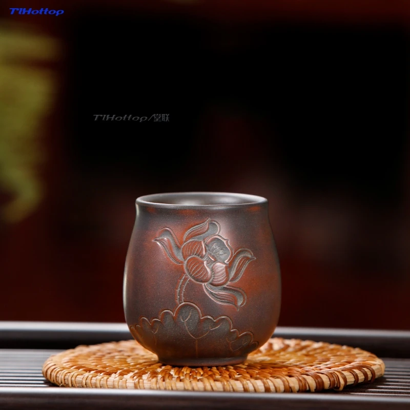 Горячая фиолетовый чай чашка емкость 80 мл nixing керамика чай чашки кунг-фу фарфор подарок для чашка с лотосом 1 шт