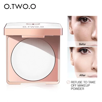 

HOT O.TWO.O Makeup Face Pressed Powder Oil Control Setting Powder Soft Smooth Finish Waterproof Face Loose Powder Cosmetic