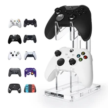 

Transparent Acrylic Dual Controller Stand For PS5 PS4 Xbox One NS Switch Universal Desk Controller Holder Gaming Accessories
