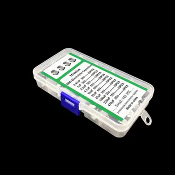 

10 values 145pcs SMD Electrolytic capacitor assorted kit 0.47V~50V 1uF~470uF with storage box