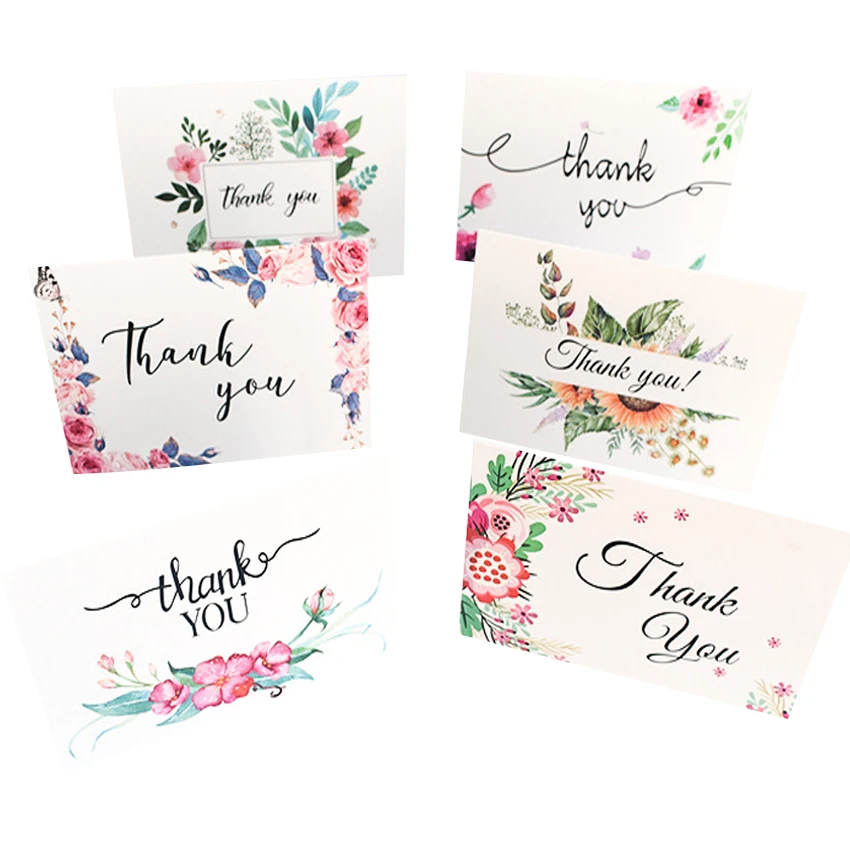 5pack/lot Fresh Flower Paper Greeting Card Suit Party invitation Supply White Cover 6 Greeting Card - 4.0006E+12