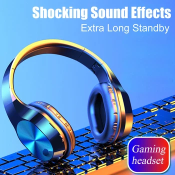

gaming headset Stereo Deep Bass Gamer Headphones Earphone Wireless bluetooth headset adjustable for Computer PC Laptop boy
