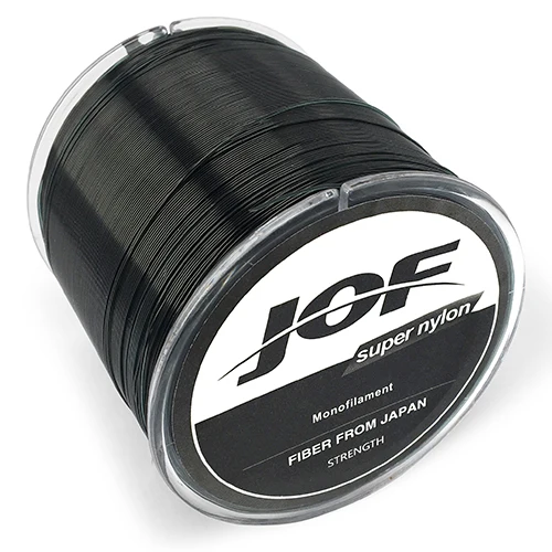 Black JOF нейлоновая леска 500 м экстремально сильная леска из мононити 5 LB-30 фунтов - Цвет: Black
