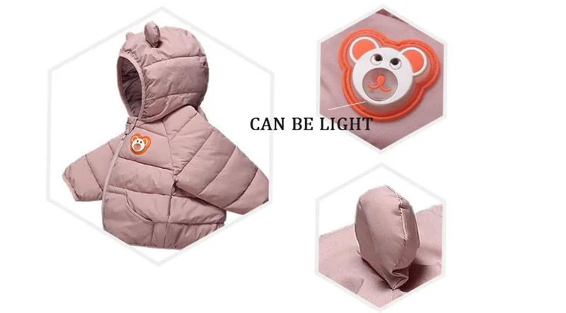 COOTELILI  Autumn Winter Baby Boys Jacket Cotton Thick Kids Girls Parkas Bear Winter Clothes For Baby Boy Warm Coat Children  (12)