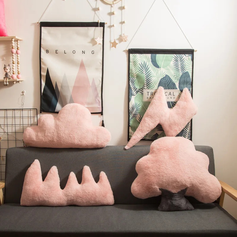 Creative Northern European-Style Simple Cloud Lightning Carrot Solid Color Pillow CHILDREN'S Room Photo Shoot Decoration Pillow