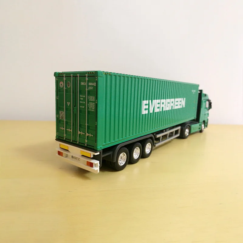 1:50 весы металлический контейнер грузовика трейлера EVERGREEN Cargo Logistics Auto Diecast Model