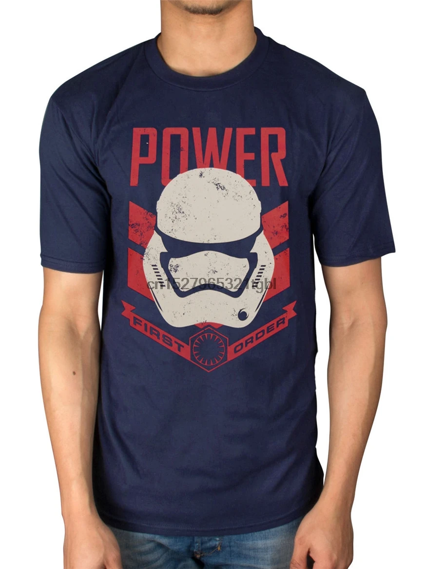 the Force Awakens Stormtrooper Power First Order.. T-Shirt Round Neck Tee Shirt |