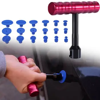 

EIDRAN Car T-Bar Hammer Puller Lifter Paintless Dent Pit Repair Tool + 18pcs Tabs