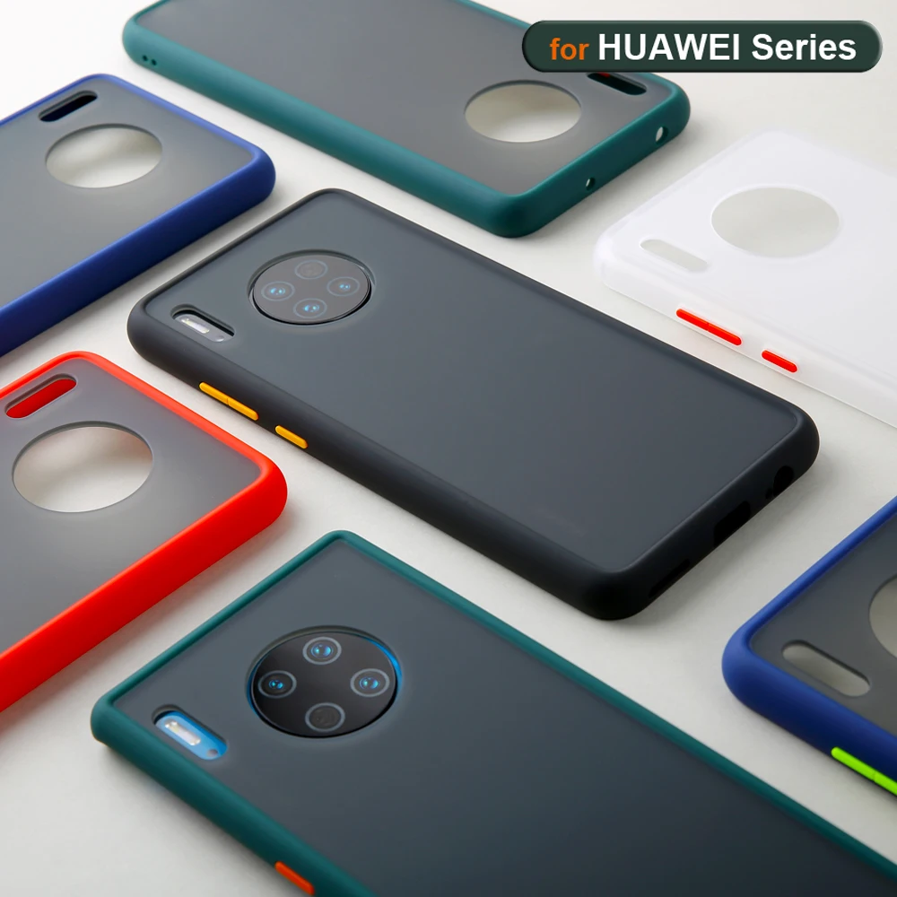 Чехол для телефона HUAWEI P30 P20 Pro Lite Mate 20 30 Nova 5 5T Матовый Жесткий чехол из