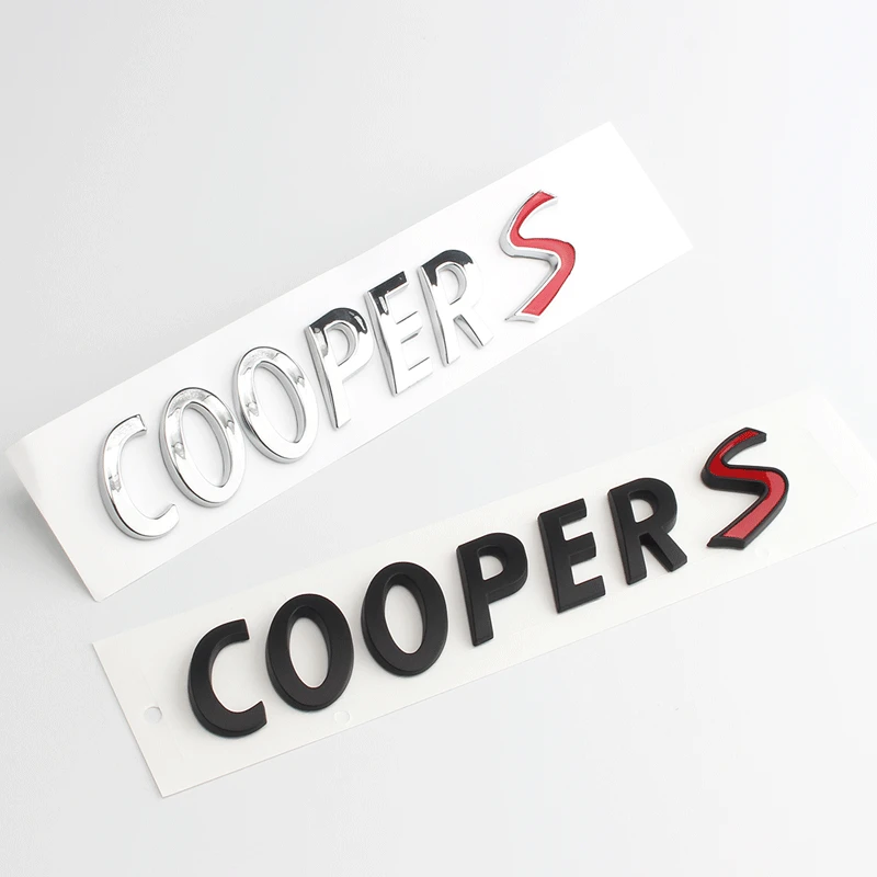 3D ABS Car Stickers Rear Trunk Tail Emblem Badge Letters Decals For Mini Cooper S R55 R56 R57 R58 R
