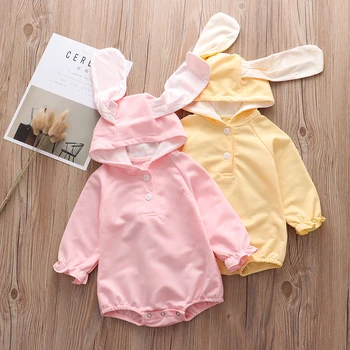 

Todder Kid Newborn Baby Clothes Girl Boy Rabbit Romper Hooded Tops Hoodie Spring Autumn Clothes Pullover baby Clothing