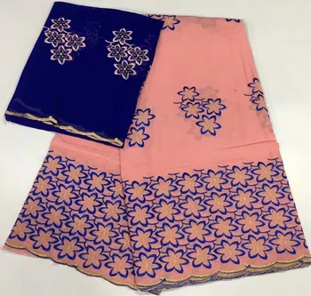 

swiss voile lace in switzerland hot sale cotton fabric african lace fabric 2+5yards nigerian lace fabric for dress HS-A44