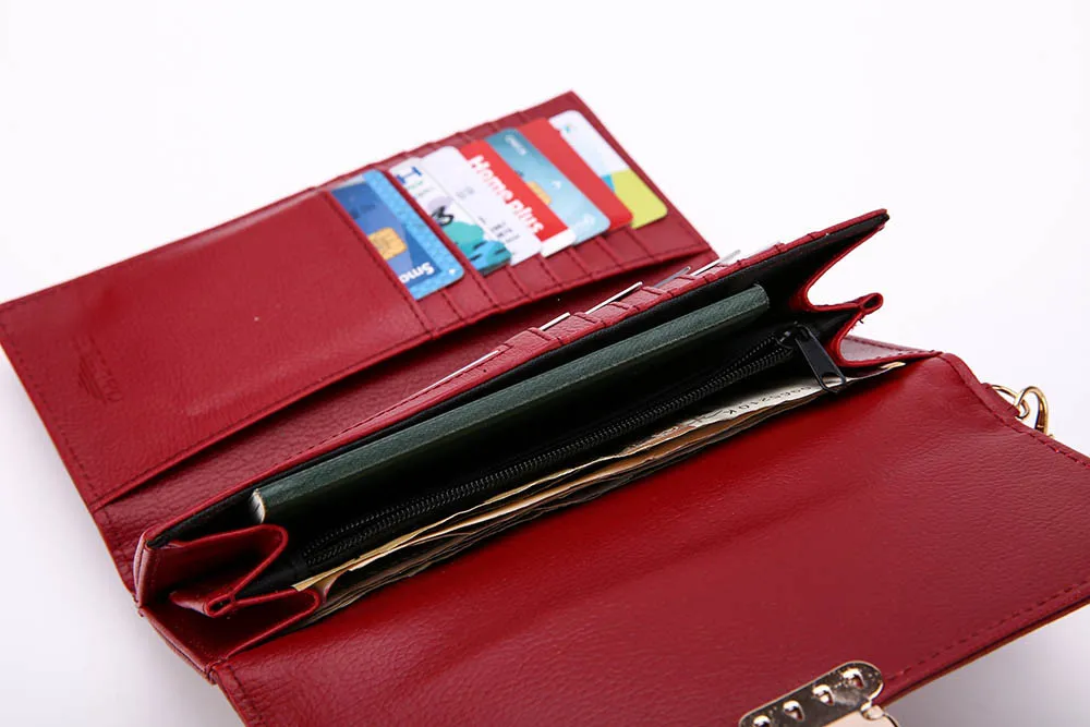 Женский кожаный Длинный кошелек на застежке, кошелек, держатель для карт, многофункциональная ручная сумка, держатель для карт, кошельки для женщин, Carteira Feminina#5