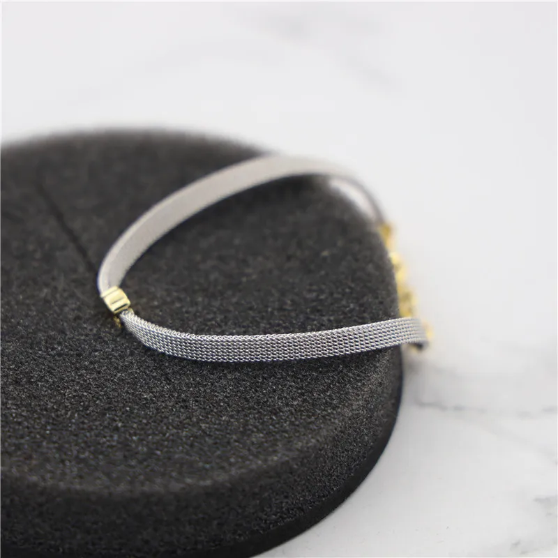 925 пробы серебряный браслет pulseras de acero inoxidable para mujer ювелирные изделия - Цвет камня: 17.5cm 613101060