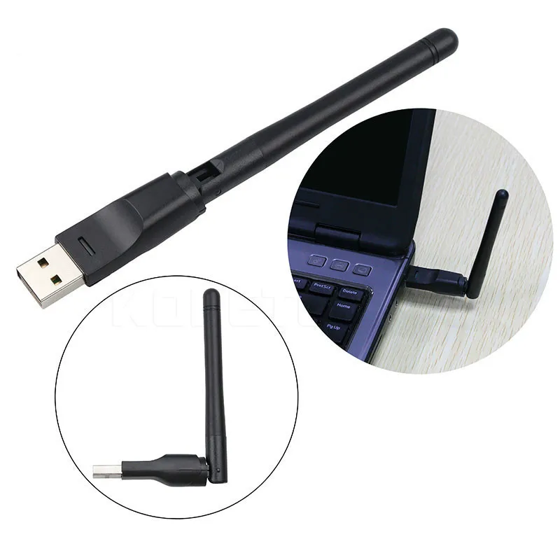 New WIFI USB adapter MT7601 150Mbps USB 2.0 WiFi wireless network card 802.11 B / g / n LAN adapter with rotary antenna