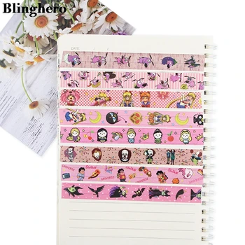 

Blinghero 15mmX5m Cute Cartoon Princess Paper Washi Tapes Scrapbooking DIY Deco Creative Pink Dog 8 Designs Masking Tapes ZC0306
