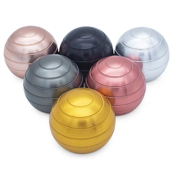 

Desktop Stress Relief Toy Aluminum Alloy Decompression Hypnosis Rotary Gyro Adult Fingertip Toy Kinetic Round Metal Spinner Gift