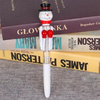 

Santa Claus Ballpoint Pen Boxing Decompression Oily Supplies Christmas Stationery School Supply Party Pen Gift Toy Light Pe X3R2