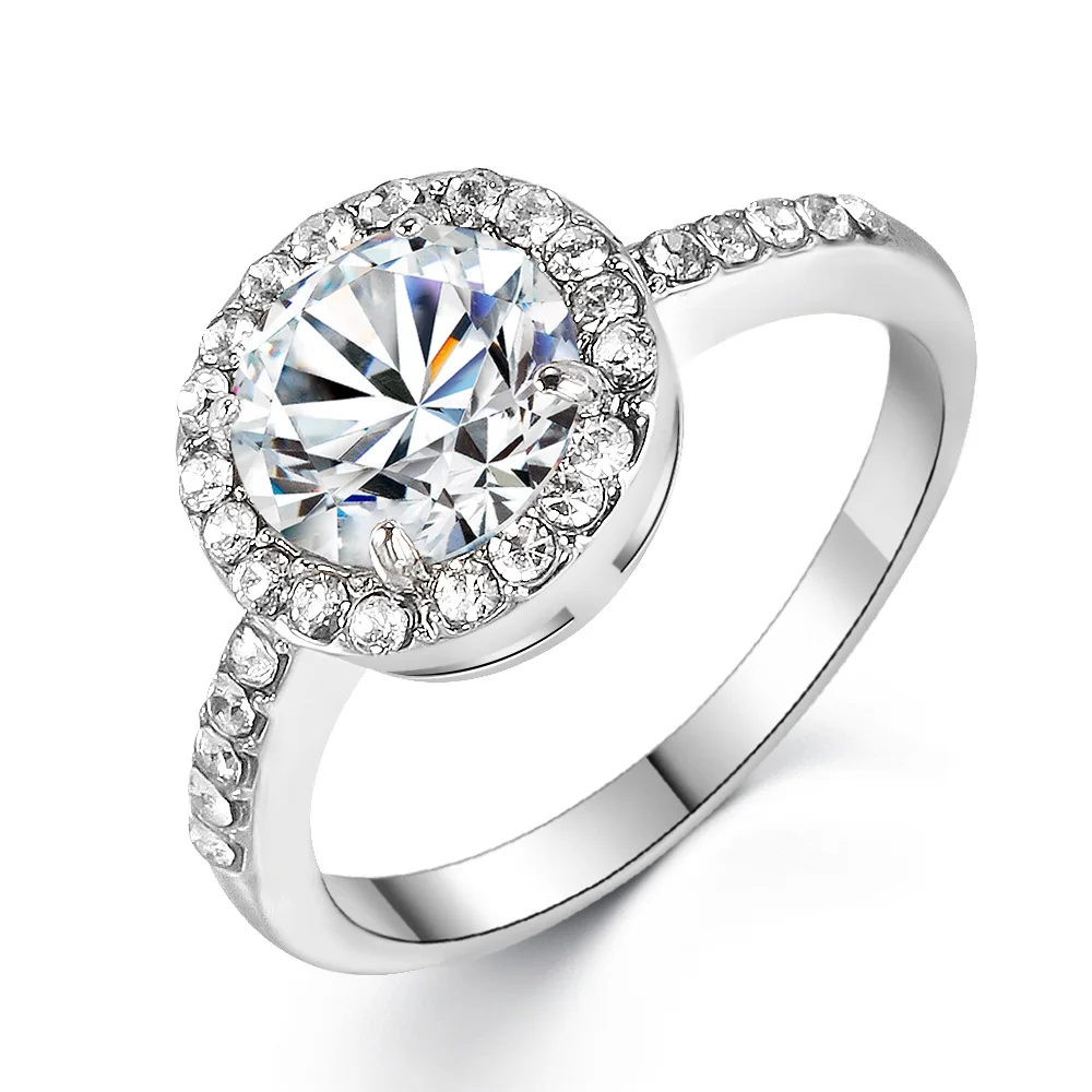 

Ladies Ring Charm Prom High Jewellery Fashion Jewelry Plating Polishing Craft Transparent Zircon Ring Birthday Girlfriend Gift