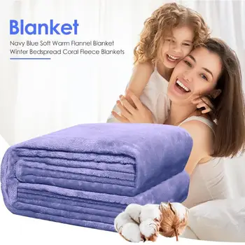 

Winter Purple Soft Coral Fleece Blanket Warm Thickened Flannel Blankets Sheets Exquisite and Delicate Work Orderly Routing