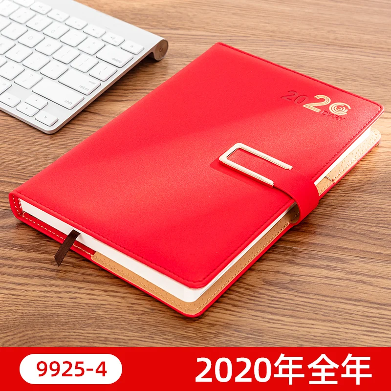 One Day One Page Schedule Notebook A5 Work Plan Book 365 Time Management 1PCS - Цвет: Бургундия