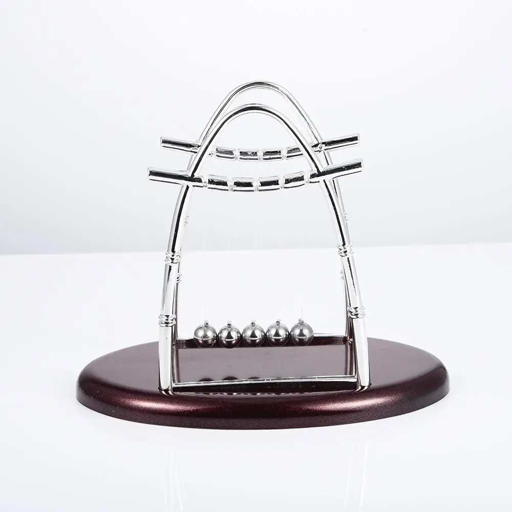 Newtons Cradle Steel Balance Ball Physics Science Oval Arch Circular Newton Billiards Sail Pendulum Newton Billiards #BW