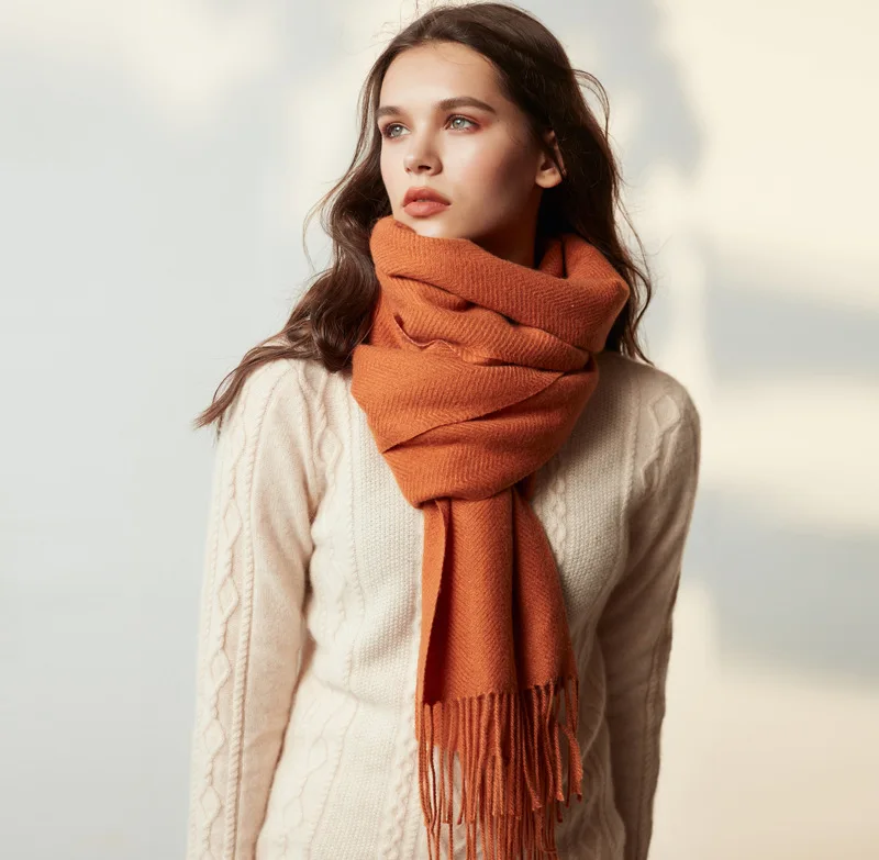 Дизайнерский роскошный бренд зимний женский шарф теплые кашемировые шарфы шали женский меховой воротник Модный женский длинный шарф бандана