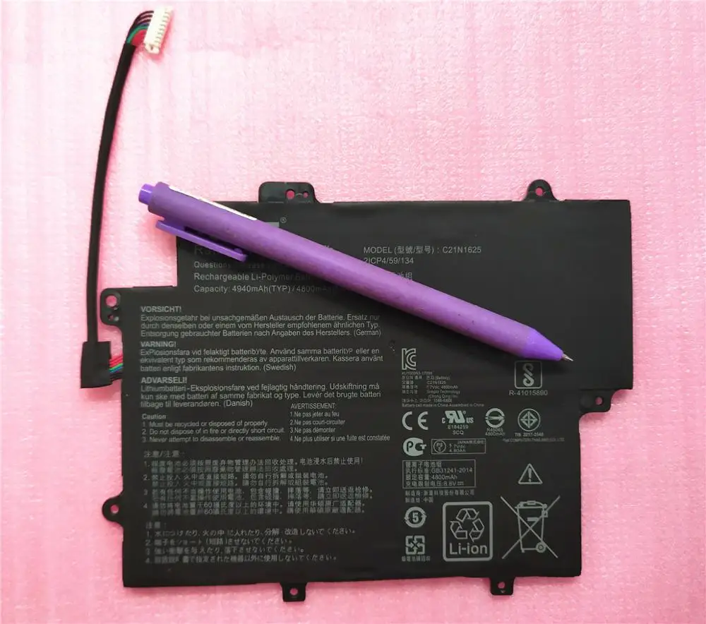 7 V 38Wh натуральная C21N1625 Аккумулятор для ноутбука Asus TP203NA-1E TP203NA-1G TP203NA-1K ноутбук