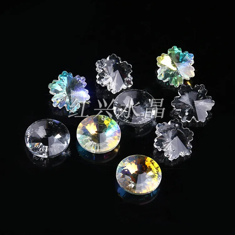 

Single Diplopore Crystal Sunflowers Snowflake Crystal Bead Curtain Pendant Parts Lighting Pendant Pujiang Manufacturers Direct S