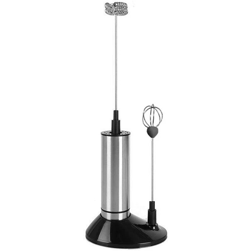 Electric Hand-Held Milk Frother Whisk Stainless Steel Mixing Machine Kitchen Household Operated Foam Maker For Coffee | Бытовая техника
