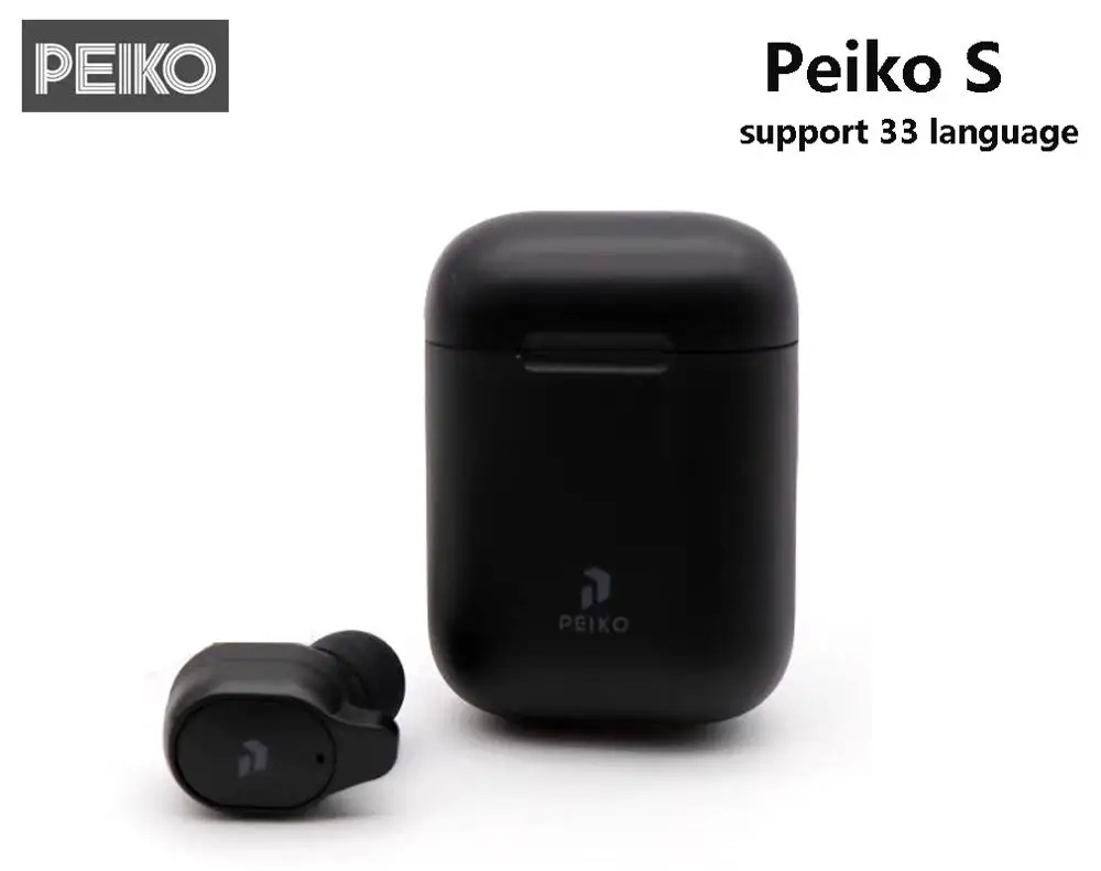 Новые наушники Peiko S TWS Беспроводная bluetooth-гарнитура BT5.0 поддержка 33 языков перевод для путешествий и деловые наушники