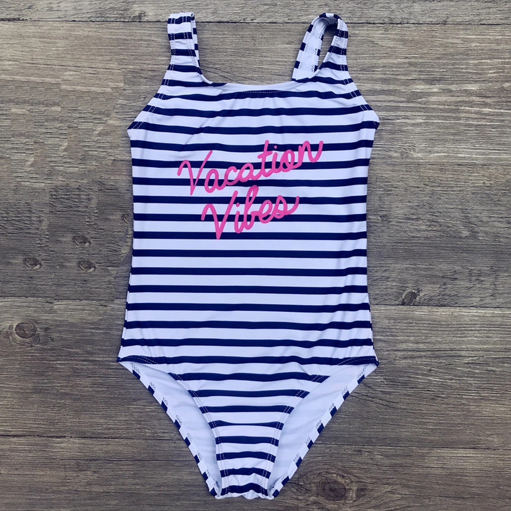 striped Слитный купальник в полоску; одежда для купания для девочек; Детские пляжные купальники для девочек; одежда для купания для малышей; Монокини; детские купальные костюмы - Цвет: striped