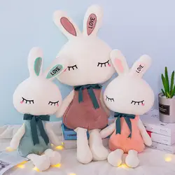 В переменного тока, 50-7 см Высокое качество милый белый кролик плюшевые игрушки для детей плюшевые домашние тапочки с кошечкой из