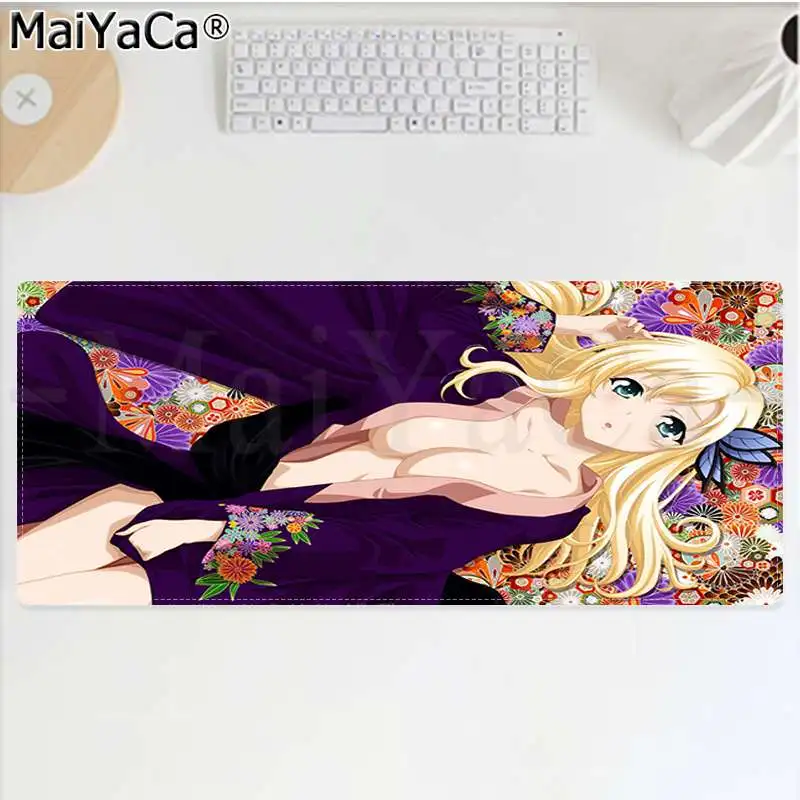 Lock Edge 30x80cm MaiYaCa дизайн Сексуальная аниме-девушка Блокировка края коврик для мыши игры резиновый ПК компьютерный игровой коврик для мыши - Цвет: Lock Edge 30x80cm