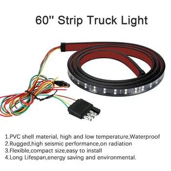 

60" LED lights IP68 4 PIN 2-Row 180 LED Turn Signal Brake Reverse Light