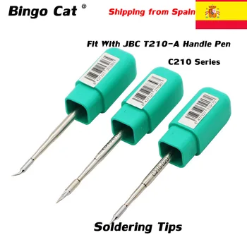 

Original JBC Soldering Iron Tip C210020 C210002 C210008 C210009 C210027 C210019 Soldering Tips Fit With JBC T210-A Handle Pen