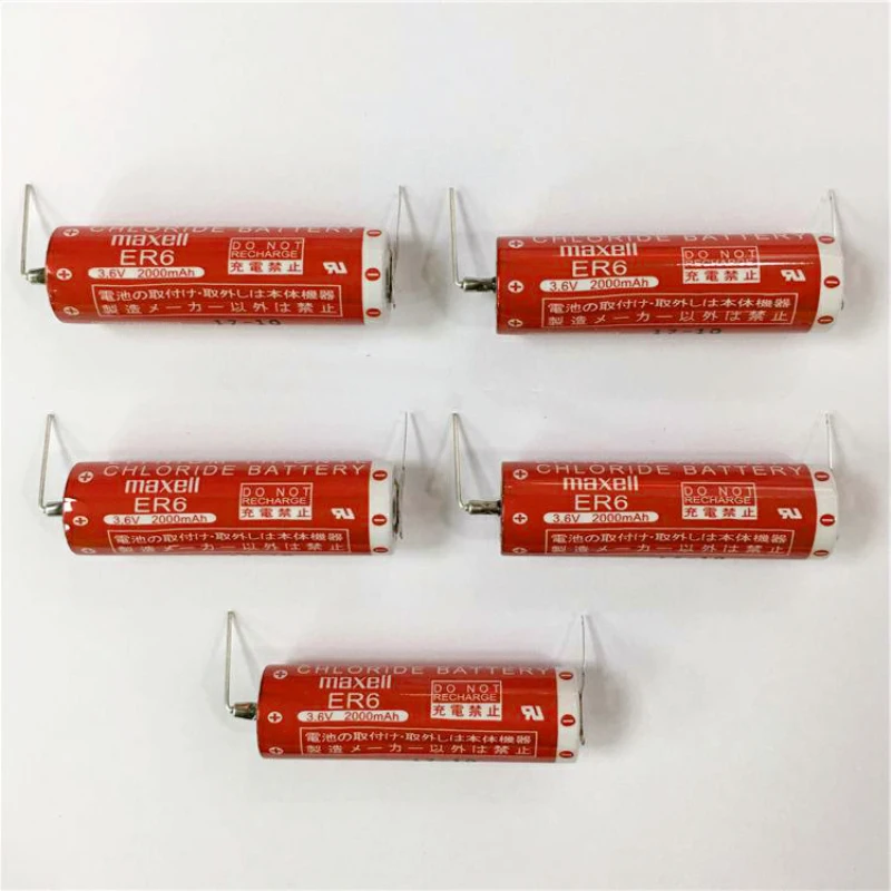 5 шт. iconstel для MAXELL ER6 3,6 в 2000 мАч хлорид батарея с Horned Япония F2-40BL PLC промышленный AA аккумулятор 2.0AH