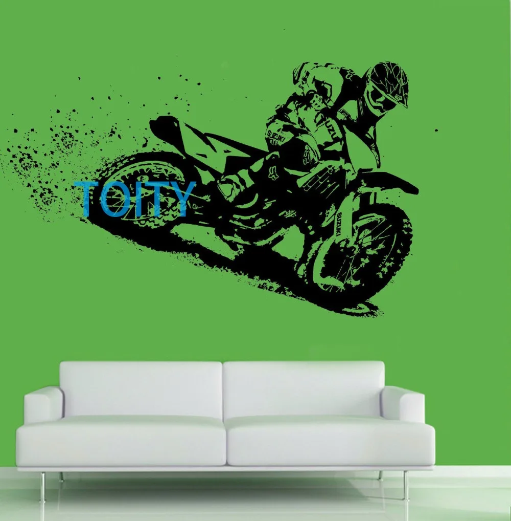 Трюковый велосипед мотоцикл X GAMES MX стикер на стену для мотокросса грязный велосипед Graphic креативная виниловая художественная Наклейка на окно Фреска домашний декор комнаты - Цвет: H57cm x W88cm