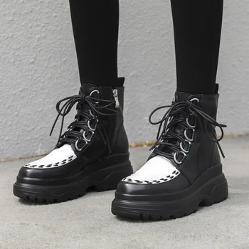 

Tide Boots Woman England Thick Thick Bottom Short Boots Woman Chalaza Woman Boots