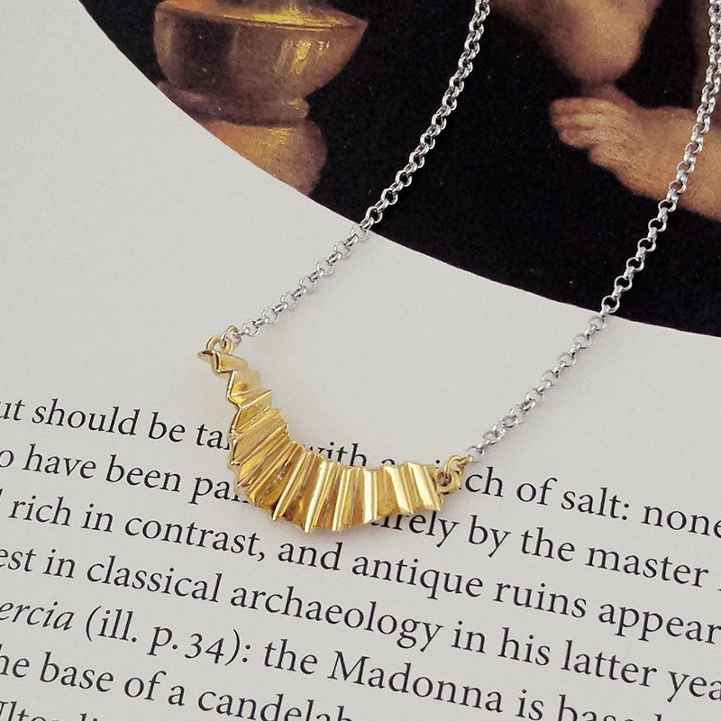 

925 Sterling Silver Necklace Irregular Gold Color Pendant For Women Collares De Moda 2020 Mujer cadena de plata 925 para mujer