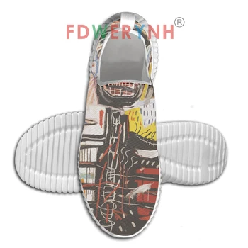 

A Vectorised Basquiat Pattern Customized Men's Women's Shoes Low Top Mesh Sneakers Designer Shoes Women Luxury 2020 Brand Logo