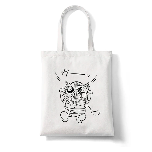Shopping Bags Shopper Bag Demon Slayer Anime Rengoku Kyoujurou Kimetsu No Yaiba Harajuku Canvas Tote Bag Handbags Shoulder Bags B137W