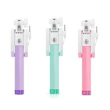 Проводная селфи палка штатив монопод с кнопкой Vlog Силиконовая ручка для iPhone Xiaomi huawei Android телефон samsung селфи палка