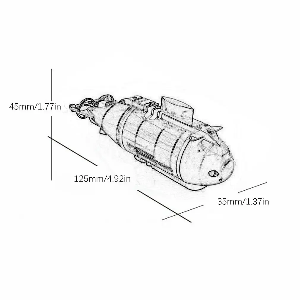 Electric Mini Radio RC Submarine Plastic Boat Torpedo Assembly With LED Light 5 Colors Waterproof Toy Kids Gifts Explore the Sea