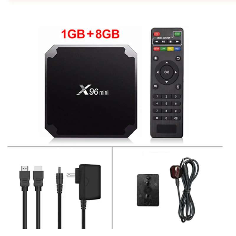 1G8G X96 мини Android ТВ приставка X96mini Android 7,1 Смарт ТВ приставка 2 Гб 16 Гб Amlogic S905W четырехъядерный 2,4 ГГц WiFi Android 9,0 1Гб 8Гб - Цвет: 1G8G