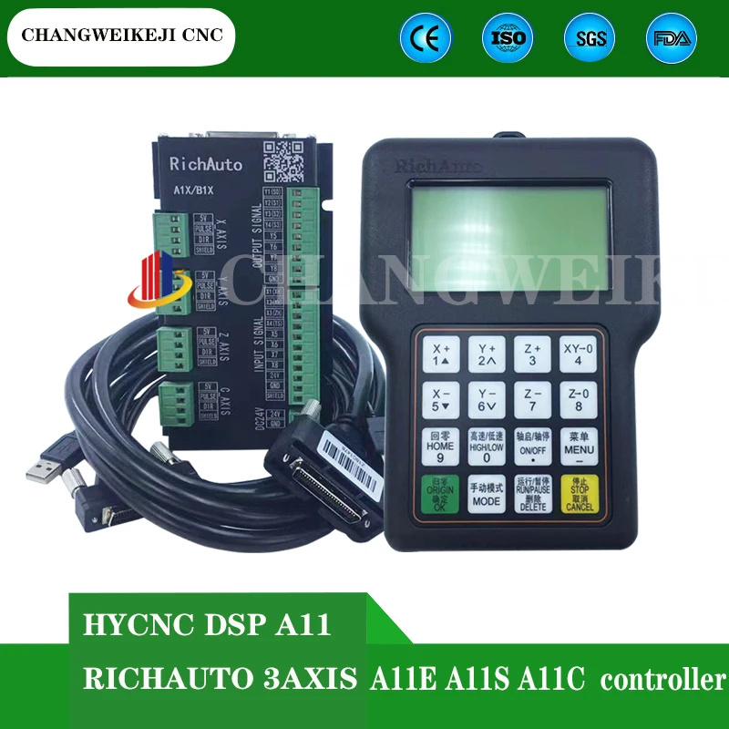 HYCNC-Dsp A11 Richauto 3-осевой фрезерный станок с ЧПУ A11e A11s A11c для дистанционного