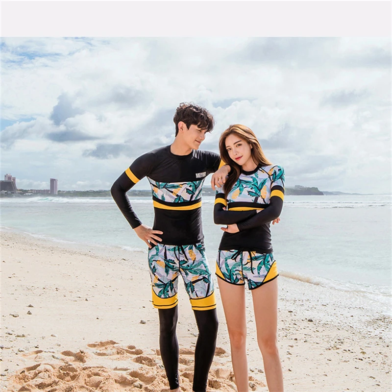 MEIYIER корейский парный купальник rashguard для мужчин и женщин Модный Полный Корпус для серфинга купальный костюм upf 50 одежда костюмы купальники