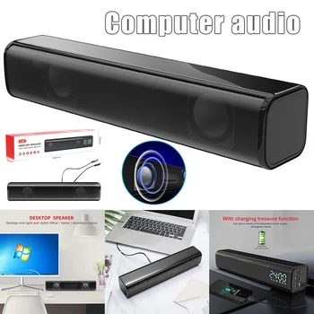 

Mini Soundbar Long Strip Subwoofer Speaker for PC TV Desktop Laptop DU55