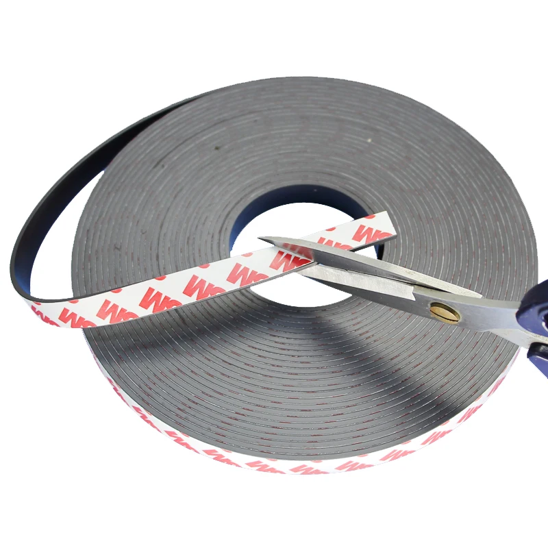 10 Meters self Adhesive Flexible Magnetic Strip 3M Rubber Magnet Tape width 10mm thickness 2mm Free Shipping 10x2 | Обустройство дома