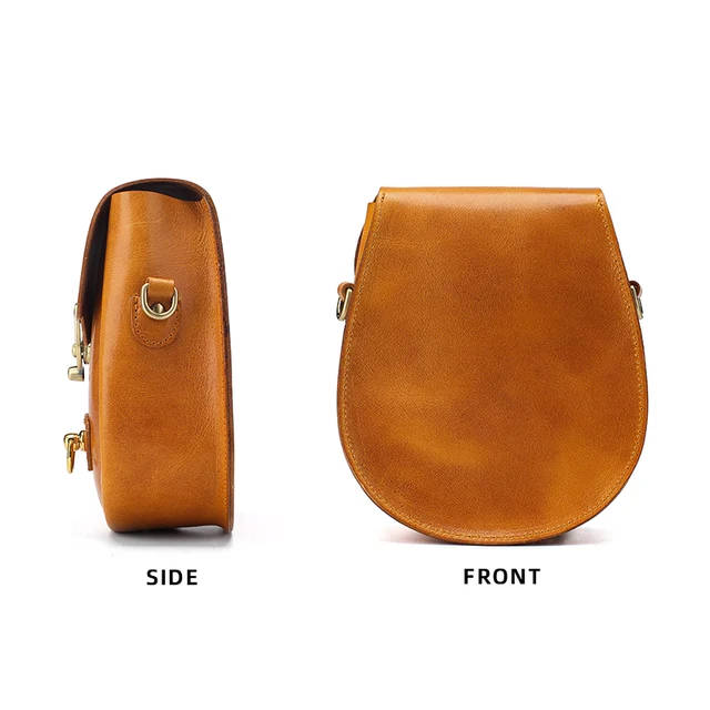 Women's bag handmade leather shoulder bag fashion new vegetable tanned leather messenger bag 4